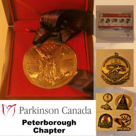 MaxSold Auction: This online auction features Olympic items such as pins, medal replicas, cereal box, key chains, coins, stamps, watches, lanyards, clothing, and olympic books, magazines, tickets, some autographed by Adam van Koeverden, and coca-cola pins, provincial pins and much more!