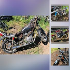 MaxSold Auction: This online auction features Motorcycle parts for Yamahas, Suzukis, Kawasakis, Hondas and other assorted parts.