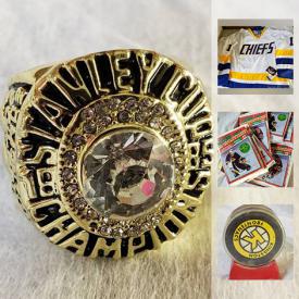 MaxSold Auction: This online auction features collectibles such as Nascar memorabilia, NHL autographs with COAs, Topps, O-Pee-Chee, and Upper Deck sports cards, replica sports rings, new jerseys, DVDs, magazines and much more!