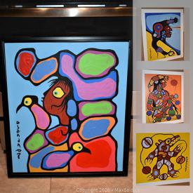 MaxSold Auction: This online auction features Norval Morrisseau Acrylic on Canvas, and fine art prints by Norval Morrisseau, Don Chase, Tom Thomson, Christian Morrisseau, Lawren Harris, Christian Morrisseau, Emily Carr and more!