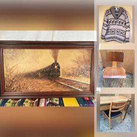 MaxSold Auction: This online auction features NIB train cars, NIB Cappuccino maker, vintage jewelry, vintage books, antique snowshoes, IKEA Poang Chair, Duck sculptures, vintage Royal Daulton figurines, fishing gear, bike and much more!