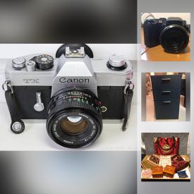 MaxSold Auction: This online auction features office chairs, filing cabinets, electronics such as Schumacher battery maintainers, PowerStation battery charger, Xbox 360, and EIKI projector, cameras such as Canon, vintage Kodak, and Fuji, office supplies, glassware, handbags, costume jewelry and much more!