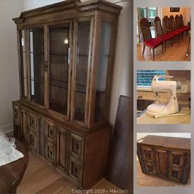 MaxSold Auction: This online auction features carpets, crystal, tools, cleaning tools, linens, ice chest, framed art, luggage, games, dining table, china cabinet, office supplies, Mikasa mugs, kitchenware, houseware, ladder and much more!