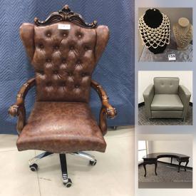 MaxSold Auction: This online auction features Toscano Grande writing desk, KFI studio furniture, wall street series lounge seating, something special Derby hats, new fashion bracelets, fashion statement necklaces and much more!