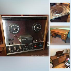 MaxSold Auction: This online auction features pool table, vintage Atari components, board games, vintage toys, Jadeite dishes, small kitchen appliances, vintage books, costume jewelry, vintage clothing, guitar, vintage floor lamps, stereo components, vintage radios, camping gear, printers, outboard boat motor, tools and much more!