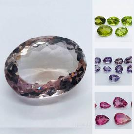 MaxSold Auction: This online auction features Gemstones such as Garnets, Amethysts, Quartz, Peridots, Tourmalines, Tigers Eye, Emerald, Opals Onyx, Moonstones, and Sterling silver jewelry such as Earrings, rings, and much more!