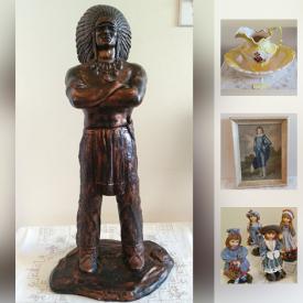 MaxSold Auction: This auction features Kirby vacuum, hand-painted musical figures, vintage glassware, China cabinet, dining table, microwave, indoor fountain, cookie tins, collectible napkin rings, Christmas stockings, Hamilton beach indoor grill and much more!