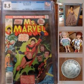 MaxSold Auction: This online auction features comics, hockey cards, dolls, rings, NIP toys, doll clothes, vintage toys and dolls, Pez, Corky doll tapes, baseball prints, vintage comics, collectibles and much more!