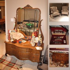 MaxSold Auction: This online auction features sterling silver, luggage, teacups, artwork, Limoge, outdoor decor, furniture, tools and much more!