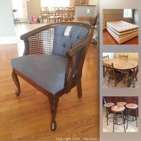 MaxSold Auction: This online auction features MCM furniture, teak furniture, Gibbard dining chairs, silverware, silver plate, original Hoselton aluminum sculpture, original oil paintings and much more!