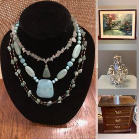 MaxSold Auction: This online auction features costume jewelry, chandeliers, framed wall art, Trifold screen, Dorm refrigerator, table lamps, soup tureens and much more!