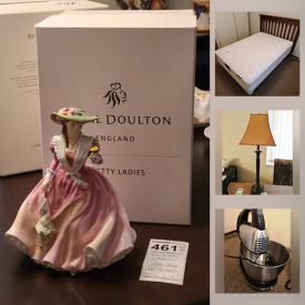 MaxSold Auction: This online auction features Royal Doulton tableware, figurines, crystal, shelf unit, buffet, wall art, angel figurine, night table, double bed, Royal Doulton tableware, teacups and much more!