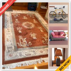 MaxSold Auction: This online auction features lots of furniture, wall art, area rugs, holiday decorations, skiing accessories, electronics and much more!