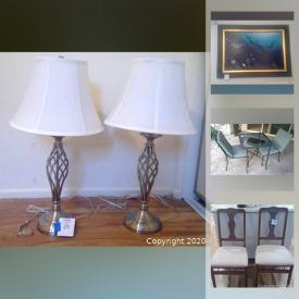 MaxSold Auction: This online auction features Giclee on canvas by Wyland, Lithograph by Wyland, cherry bedroom furniture, cherry-finished folding chairs, NIB electric griddle, charbroil grill, tools and much more!