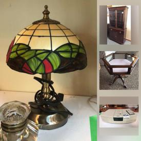 MaxSold Auction: This online auction features Telescope, computer gear, TV, stereo components, Asian carved table, IKEA chair, Teak Veneer furniture, Royal Doulton China, costume jewelry, wood statues, display case tables, Gibbard furniture and much more!