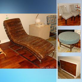 MaxSold Auction: This online auction features chairs, ride on toys for kids, trampoline, end table, occasional chair, chandelier, toys, Montessori toys, pretend play toys, prints, king bed, dressers, play tent, area rug, cart, bin, foam play mat, x leg stools, cushions, wool runner, exercise bench and much more!