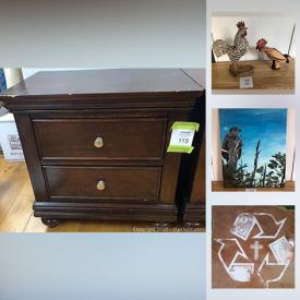 MaxSold Auction: This online auction features art pottery, vintage books, crafting supplies, ceramic Christmas tree, jewelry, stained glass, vintage games, handmade wooden bowl, Rumba vacuum, tricycle and much more!