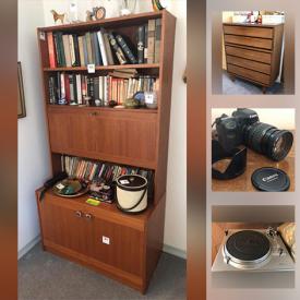 MaxSold Auction: This online auction features MCM Teak furniture, Moorcroft vase, art pottery, stereo components, art glass, chest freezers, bar fridge, IKEA cabinet, cameras, aluminum art, power & hand tools and much more!