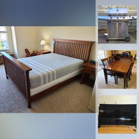 MaxSold Auction: This online auction features furniture such as a queen bed, oak furniture, Tradewins 12 drawer dresser, wooden linen chest, night tables, bar stools, chairs and more, portable ac, fans, heaters, tools such as a table saw, router, drill press and more, Mikasa fine china, collectibles, DVDs, books, Wusthof cutting tools, kitchenware, small kitchen appliances, Sentry safe, exercise bike and much more!