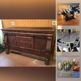 MaxSold Auction: This online auction features Kleiber Regnitzlosau China, decorative painted eggs, chain saw, Power mobility scooter, power tools, pet supplies, outdoor games, contractor supplies, golf clubs, fishing rods, model trucks, antique furniture, yard tools, Wood chipper, clothing, jewelry and much more!