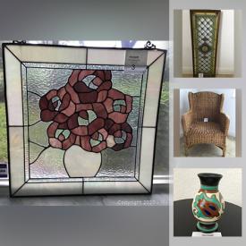 MaxSold Auction: This online auction features stained glass panels, antique steamer trunk, Wedgwood coffee set, copper kettles, Rikstelefon, antique metrical weights, antique tobacco boxes, antique perfume bottles and much more!