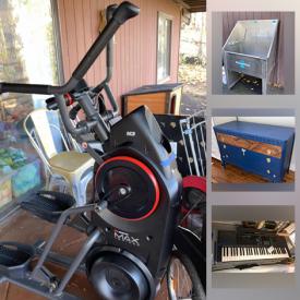 MaxSold Auction: This online auction features Bowflex trainer, stainless steel groomer’s tub, power tools such as Rockwell scroll saw and Brad nailer, etched glass doors, Xbox 360, furniture such as wooden bed frame, chairs, vintage sewing table, fabric recliner, and wardrobe, costume jewelry, shelving units, signed wall art, Brother sewing machine, sewing materials, crafting materials, Pyrex kitchenware, cameras, small kitchen accessories, handbags, lamps, hardware, pet supplies, IKEA window treatments, books and much more!