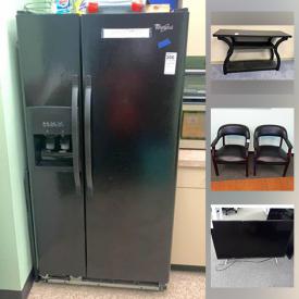 MaxSold Auction: This online auction features office furniture and equipment such as folding tables, office chairs, dry erase boards, filing cabinet, computer mouse and pads, keyboards, computer screens, cables, conference table, TVs, air conditioner, tables, bar stools, workstations, microwave, fridge and much more!