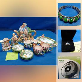 MaxSold Auction: This online auction features vintage tea set, silver jewelry, vintage comics, die-cast vehicles, vintage electric train set, Wii game system, power & hand tools, Geode lamp and much more!