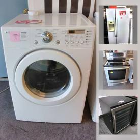 MaxSold Auction: This online auction features a dryer, portable air conditioner, stainless dishwasher, SUB-ZERO fridge, porcelain dolls, double oven, wine cellar, dishwasher, back massagers and much more!