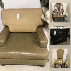 MaxSold Auction: This online auction features furniture such as stackable wooden drawers, personal wheel writer, filing cabinets, desk, wooden chairs, chair frames, upholstery fabric, tools, furniture legs, leather lounge chairs, pillows, ottoman, espresso machine, trim, fabric bolts, foam, buckets of paint and much more!