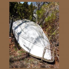 MaxSold Auction: This auction features StarCraft row boat, boat trailer, Sunfish sailboats and sails, Navigator trek bike, heavy carpet, secretary desk, books, vintage cameras, sailing decor, nautical mantle decor, rattan sofa, and much more.