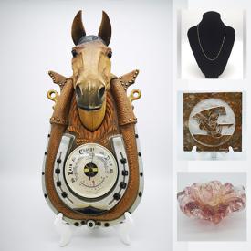 MaxSold Auction: This online auction features jewelry, artworks, collectibles, turntable, Mid-Century modern clock, Royal Doulton figurines, Wade figurines, cup & saucers, Statues of liberty, Murano glass, Humidifier, prints, LPs, vintage porcelain clock, vintage cast iron, pottery vase, sculptures, DeWalt drill and much more.