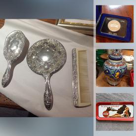 MaxSold Auction: This online auction features coins, commemorative coins, vintage tools, Tennis racquets, snowshoes, small kitchen appliances, antique silver bracelet, jewellery, depression glass, vintage Wedgwood, wooden sculpture, Fiestaware, African brass figurines, paddles and much more!