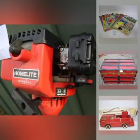 MaxSold Auction: This online auction features NIB small kitchen appliances, camping gear, plastic model kits, steel toys, Demi Johns, comics, Beer advertising signs, pottery jug, power tools and much more!