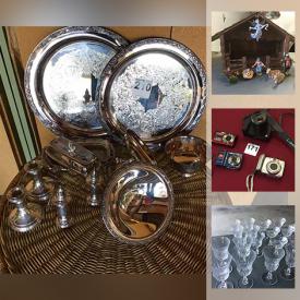 MaxSold Auction: This online auction features Christmas decor, Halloween decor, cameras, crystal, Noritake china, wood food buffet, wicker table, windsocks, vintage fisher speakers, dog stroller and much more.