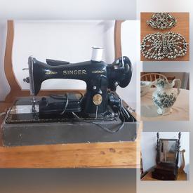 MaxSold Auction: This online auction features vintage Jadite, vintage Hatpins, depression glass antique stereoscope & cards, vintage skis & skates, rare tennis racquet, Uranium glass, vintage Kitchenware, antique mini iron stove, Rosenthal ivory dishes, Alan Wylie print, vintage books and much more!