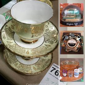 MaxSold Auction: This online auction features Victoriana Rose tea set, depression glass, Royal Albert lavender rose coffee set, Aynsley, Windsor, Queen Anne teacups and saucers, London double-decker bus teapot, battery-operated Speed Way car racing set with 170in of track, Vintage tabletop hockey game and much more.