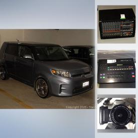 MaxSold Auction: This online auction features a 2011 Toyota Scion, table, bed, nightstand, sofa, small kitchen appliances, canvas panels, photography equipment, mirror, exercise bike, art, speakers, office supplies, cleaning supplies, winter tires and much more!