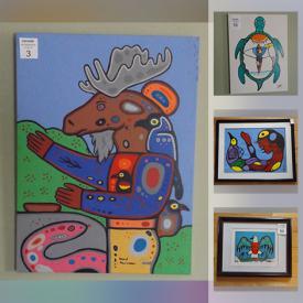 MaxSold Auction: This online auction features original paintings by Norval Morrisseau, James Jacko, Don Chase, and fine art prints by Daphen Odjig, Doug A Dunford, Keith Gattie, and Don Chase Sculpture, glass Beaded Bridal Apron and much more!