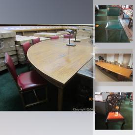 MaxSold Auction: This online auction features Steelcase chairs, wood tables, large conference table, office chairs, folding chairs and much more!