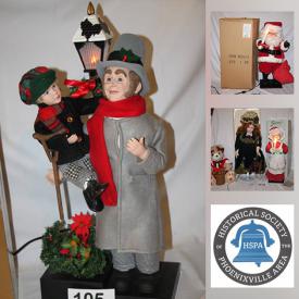 MaxSold Auction: This online auction features Barbie dolls, nutcrackers, Sox monkeys, nativity sets, snowman collection, Christmas lights, vintage ceramic Christmas trees, Santa collection, animated music box, animated skating pond and much more!