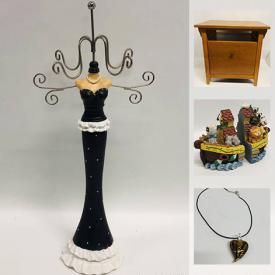 MaxSold Auction: This online auction features baskets, vintage porcelain dolls, carving tools, silverplate, mason jars, snowglobe, vintage highballs, etched wine glasses, shot glass, vases, pots, books, bookends, carved animals from stone, wicker hamper, jewelry, vintage Christmas, dollhouse dolls and miniatures, pencil bookcase, bikes and much more!