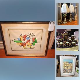 MaxSold Auction: This online auction features Demitasse set, Dresden China, coins, art glass, guitar, Mandolin, clarinet, teacups, porcelain art, teapots, vintage beaded purse, jewelry, silverplate goblets, and much more!