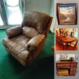 MaxSold Auction: This online auction features antique furniture, TV, changing table, bookshelves, leather sofa, Hummels, table lamps, original oil paintings and much more!