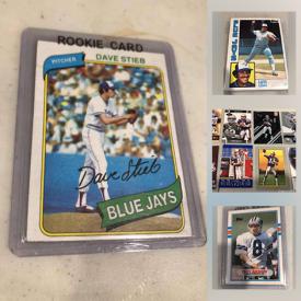 MaxSold Auction: This online auction features sports cards for Tom Brady, Wayne Gretzky and Others, Rookie cards for Tiger Woods, Derek Jeter, Barry Bonds, Kobe Bryant, Bobby Orr and more.