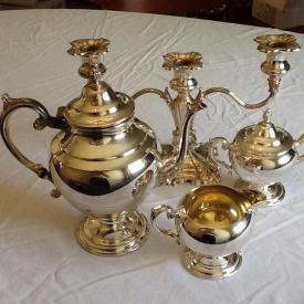 MaxSold Auction: This online auction features collection of silver plate serving items, Philips antique radio, teak furniture, oil paintings, albums, Olympic coin collector boxes, fur clothing, Facit typewriter, Kodak Super 8 film equipment and much more!