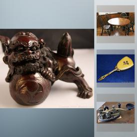 MaxSold Auction: This online auction features vintage original Stellarscope, Chinese Foo dog lion figurine, solar battery maintainer, NIB RC cars, oriental fans, brass coin bank, vintage camping gear, kites, metal detector, vintage ham radio equipment, vintage cameras, watches and much more!