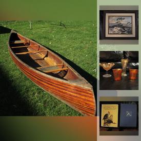 MaxSold Auction: This online auction features artworks, furniture, antiques, small kitchen appliance, Cedar Strip Canoe, speakers, Treadmill, Mikasa Chrystal, crystal punch bowl, Teak table, wool blanket and much more.