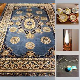 MaxSold Auction: This online auction features Swarovski necklace, glass Snuff bottle, ginger jar, art glass, vintage Japanese Geisha dolls, art pottery, sterling silver jewelry, Belleek Vases, vintage Capodimonte wall sconce, vintage rug, teacups, vintage corner side telephone tables and much more!