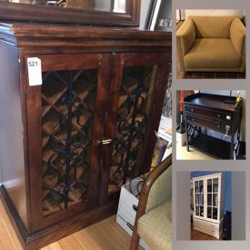 MaxSold Auction: This online auction features furniture, Razor scooter, Ikea furniture, mirror, lamp, exercise equipment, work table and much more.